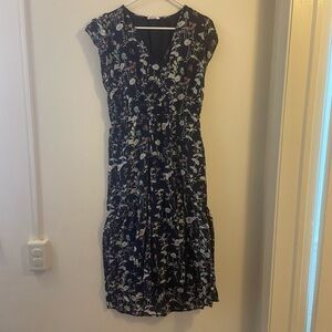 Navy Floral Gap Dress Size S